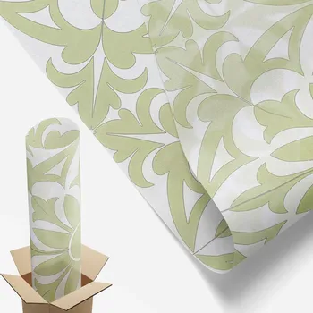 Obraz Samolepicí Fólie na Prosklené Stěny 100x146 cm Zelený Ornament