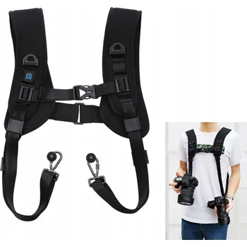 Popruh k fotoaparátu a kameře Fotografické popruhy/šle na fotoaparát plast černé PULUZ PU6002