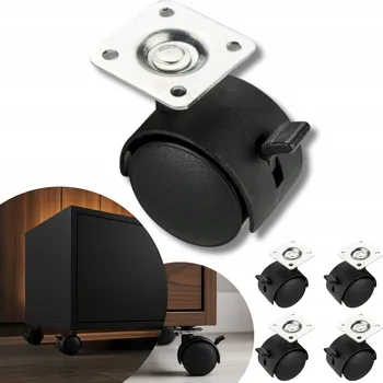 Pojezdové kolečko OTOČNÉ KOLEČKO S BRZDOU FI 40 MM SADA KOLEČEK KE KŘESLU SKŘÍŇKY 4 KUSY