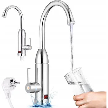 Průtokový ohřívač PRŮTOKOVÝ OHŘÍVAČ VODY ELEKTRICKÝ OTOČNÝ KOHOUT FLEXIBILNÍ HUBICE 3000W