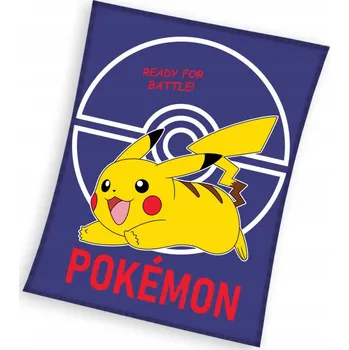 Dětská deka Deka z tmavé flanelové fleece Pokémon Ready for Battle 110x140cm