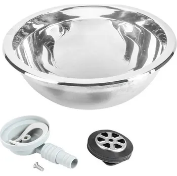 Příslušenství ke karavanu Vestavné nerezové umyvadlo Comet, Ø 33,5 cm