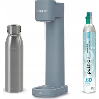 Láhev PUSHAIR výrobník sody Dafi ocelový + CO2 bombička + ocelová láhev 0,75 l