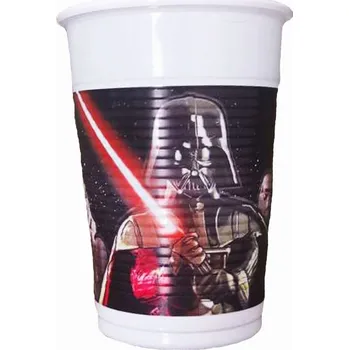 Jednorázové nádobí Plastový kelímek Star Wars Lightsaber 8 kusů 200 ml