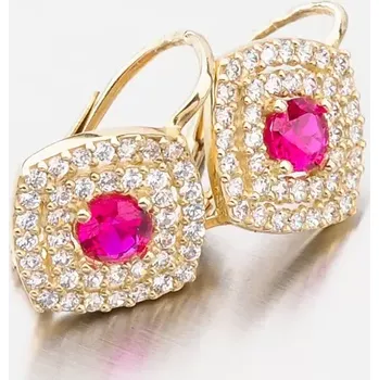 Náušnice Luxusní zlaté náušnice 663P-120225-RUB