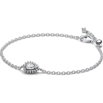 Šperk PANDORA řetízkový náramek Třpytivá aureola ve tvaru hrušky