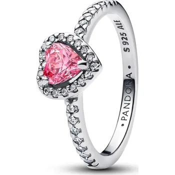 Prsten PANDORA Vyvýšené růžové srdce