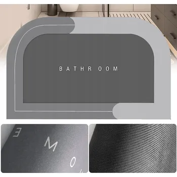 Koupelnová předložka KOUPELNOVÁ PŘEDLOŽKA RYCHLESCHNOUCÍ PROTISKLUZOVÁ SAVÁ ROHOŽKA DO KOUPELNY