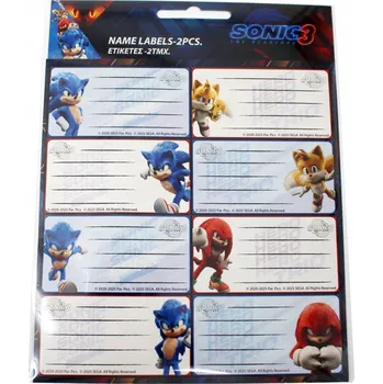 samolepka Samolepky na zápisník Sonic the Hedgehog Giovas 16 ks