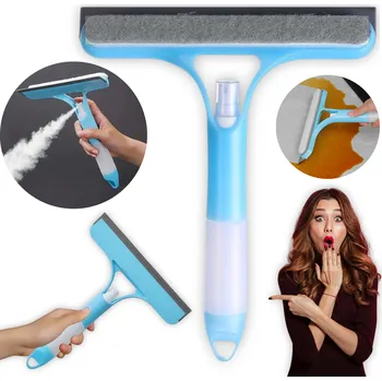 STĚRKA NA OKNA MYČKA NA SKLA 3v1 DAVINE MODRÁ S ROZPRAŠOVAČEM LEHKÁ