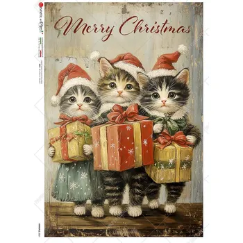 Umělecký papír Rýžový papír na decoupage - A4- Zvířata 0261