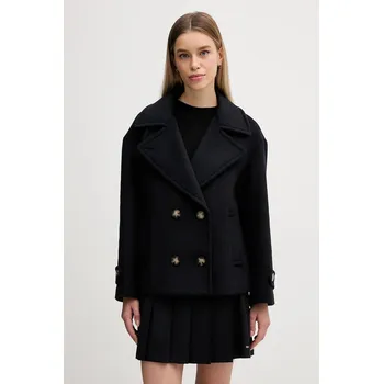 Dámský kabát Kabát s příměsí vlny Sisley 2LAJLN06E námořnická modř 59X, vel. 34