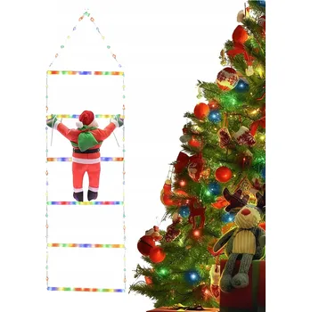 Vánoční dekorace 6 žebříků Svatý Mikuláš na žebříku Vánoční dekorace LED