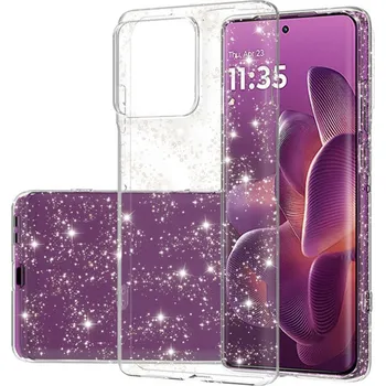 Pouzdro na mobilní telefon Techsuit SparkleSkin Series pro Motorola Edge 60 Edge 60 Fusion průhledný