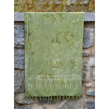 Šátek Sarong zelený se spirálami