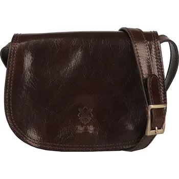 Kabelka Tmavěhnědá malá kožená crossbody kabelka no. 46 (new)