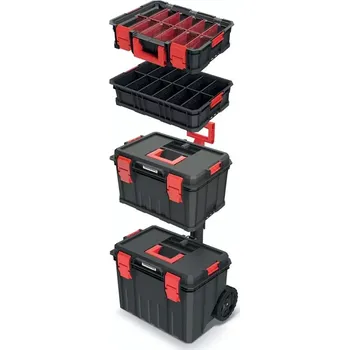 Set kufrů na nářadí a organizeru MODULAR SOLUTION 6v1, 53 x 35,5x 94 cm - barva: černá Kistenberg KMSS553595S-S411