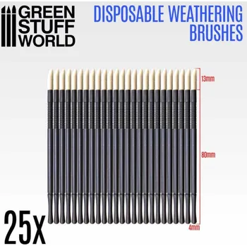 Umělecký štětec Disposable Weathering Brushes - jednorázový štětce (Green Stuff)