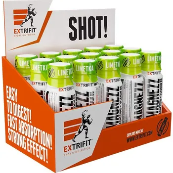 Spalovač tuku Extrifit Magnezz Shot! 15 x 90 ml lime