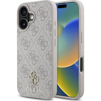 Telefonní příslušenství Guess 4G Small and Classic Logo MagSafe GUHMP16SP4SM4MP iPhone 16 růžová