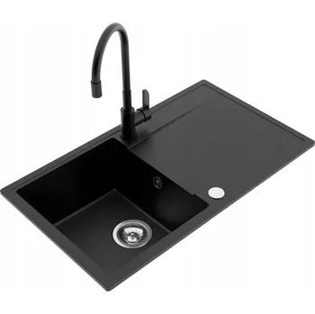 Granitový dřez Jednokomorový granitový dřez Milo Puro černý
