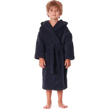 Dívčí oblečení dětský župan Athena s kapucí dětské č.140 Tmavě modrá