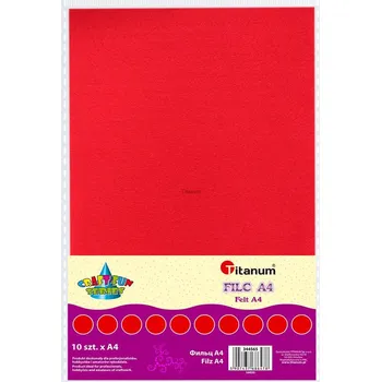 Filc, A4, ČERVENÝ, 10ks/bal.