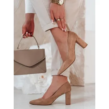 Dámské lodičky Dámské lodičky na podpatku STELMI khaki