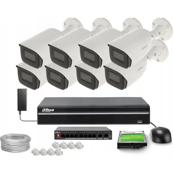 IP kamera Sada pro monitoring 8x IPC-HFW3842E-AS-0280B, 8 Mpx, Starlight, PoE, 2.8 mm