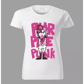 Dámské tričko Dámské tričko PUNK růžová punkerka vel. L