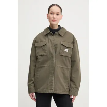 Bavlněná bunda Guess Jeans W5RL40.WGYN1 zelená 87X, vel. S