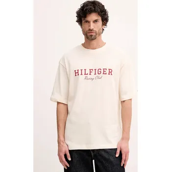 Pánské tričko Bavlněné tričko Tommy Hilfiger MW0MW41466 béžová 01X, vel. XL