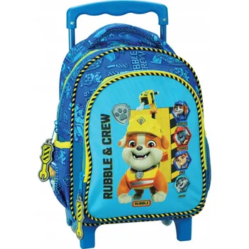 Dětský batoh Školní batoh Paw Patrol Rubble & Crew na kolečkách, taška 30 cm