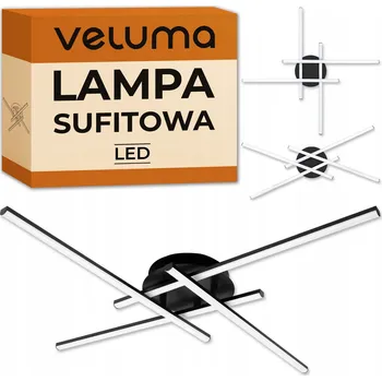 Moderní stropní svítidlo LED, barva světla 4000K, nastavitelné, černé