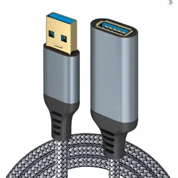 Napájecí kabel USB 3.2 Gen1 Prodlužovací Kabel USB-A 3.0, 5 Gbps, 5 m