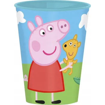 KUBEČEK HRNEK PRO DÍTĚ DÍVKA MODRÝ prasátko Pepa PIG 260 Ml