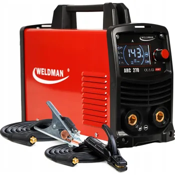 Svářečka Invertorová svářečka MMA ARC 270 Weldman s maskou a kabely