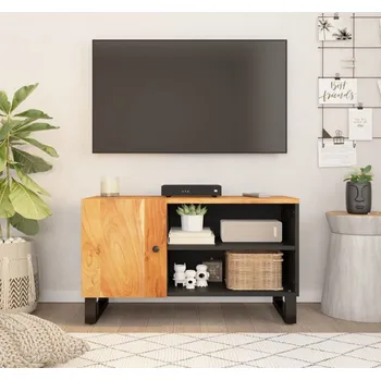 Televizní stolek vidaXL TV skříňka 80x33x46 cm masivní recyklované a kompozitní dřevo [351965] Barva: Hnědá