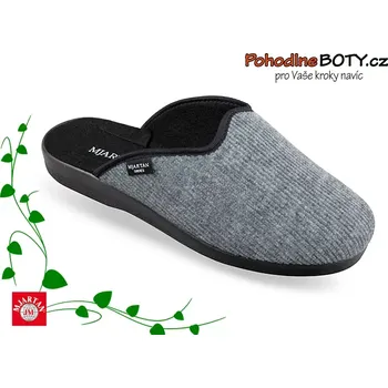Pánská zdravotní obuv Pánské pohodlné domácí pantofle Mjartan šedé 608 T75