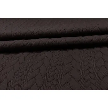 Teplákovina s copánky – TMAVĚ HNĚDÁ