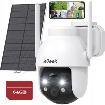 IP kamera EXTERNÍ WIFI IP SMART KAMERA OTOČNÁ 3MPX 2K 4xZOOM PRO MONITORING 64GB