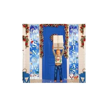 Vánoční dekorace Vánoční BANNER Ozdoba na dveře dekorativní dekorace na terasu Decor 170 cm