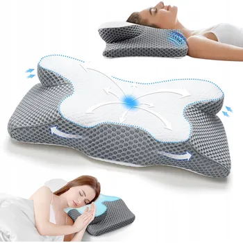 Polštář ORTOPEDICKÝ POLŠTÁŘ PRO SPANÍ NA BOKU A BŘICHU POLŠTÁŘ KRČNÍ 60 X 34 CM