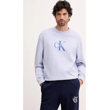 Pánská mikina Bavlněná mikina Calvin Klein Jeans LV04RD242G modrá 05X, vel. S