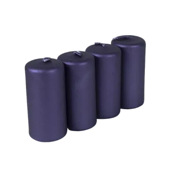 Svíčka Svíčky 4x8cm fialové 4ks