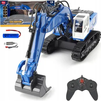RC model auta DÁLKOVĚ OVLÁDANÝ PÁSOVÝ BAGR HUINA NA DÁLKOVÉ OVLÁDÁNÍ GUMOVÉ PÁSY LED SVĚTLA