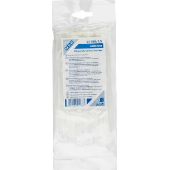 Stahovací páska Home CT 150/3,5 stahovací pásky, šířka 3,5 mm, délka 150 mm, 50 ks, průhledné