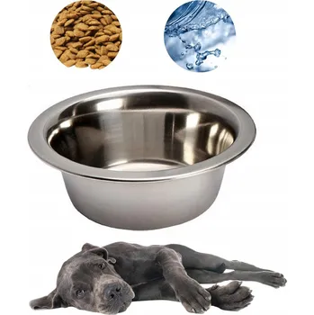 Miska pro psa Jedna kovová miska Lupipets stříbrná 0,23 l