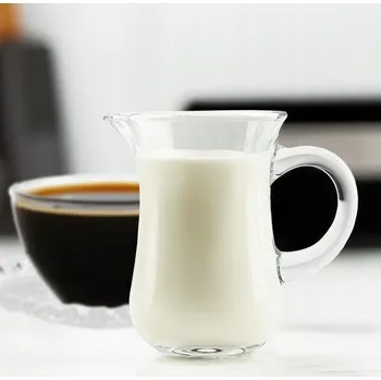 Konvička na mléko SKLENĚNÝ DŽBÁNEK NA MLÉKO SMETANU OMÁČKY BEZBARVÝ