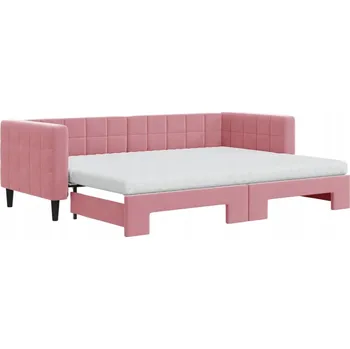 Pohovka Rozkládací pohovka s funkcí spaní růžová 223 x 90 x 68 cm